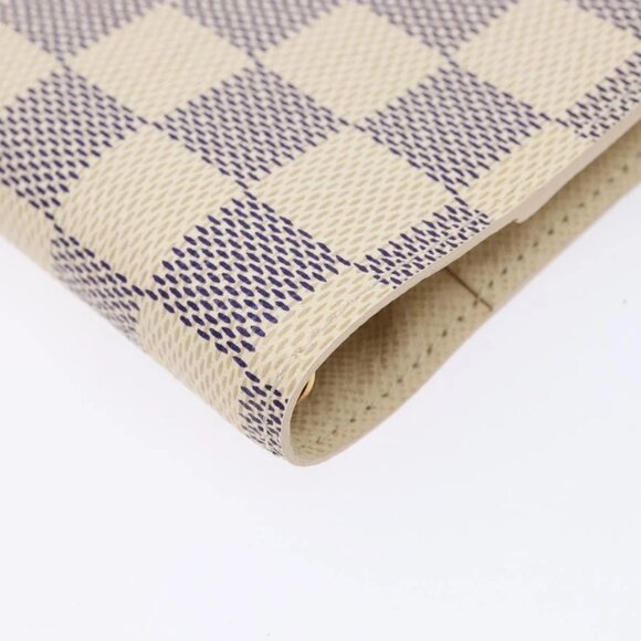 LOUIS VUITTON Damier Azur Agenda PM Day Planner Cover R20706 LV Auth 141555 - Picture 5 of 16